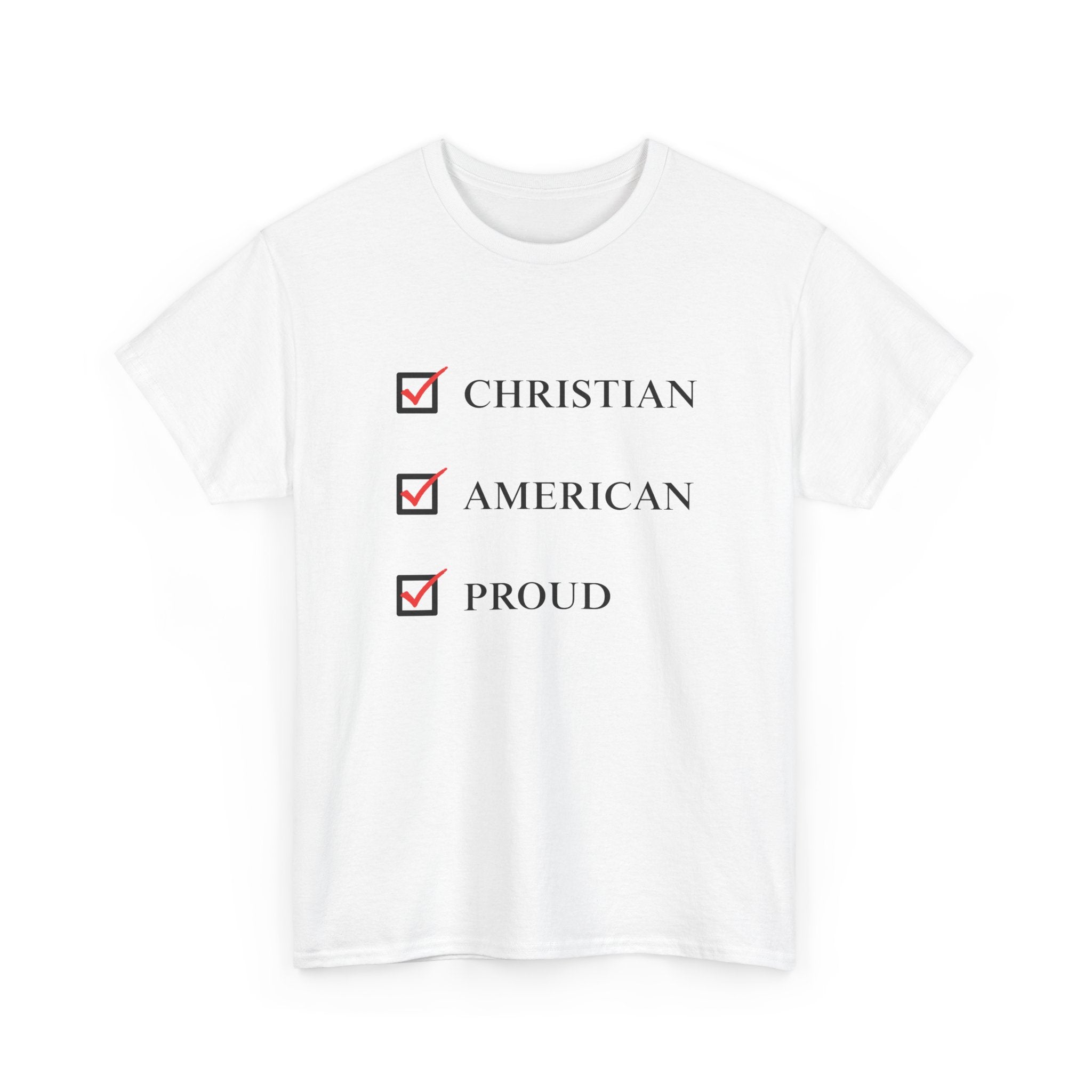 White Proud Christian American men’s t-shirt
