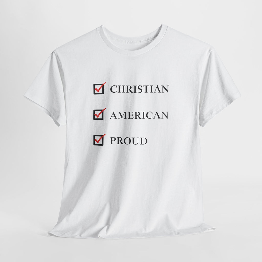 White Proud Christian American men’s t-shirt