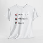 White Proud Christian American men’s t-shirt