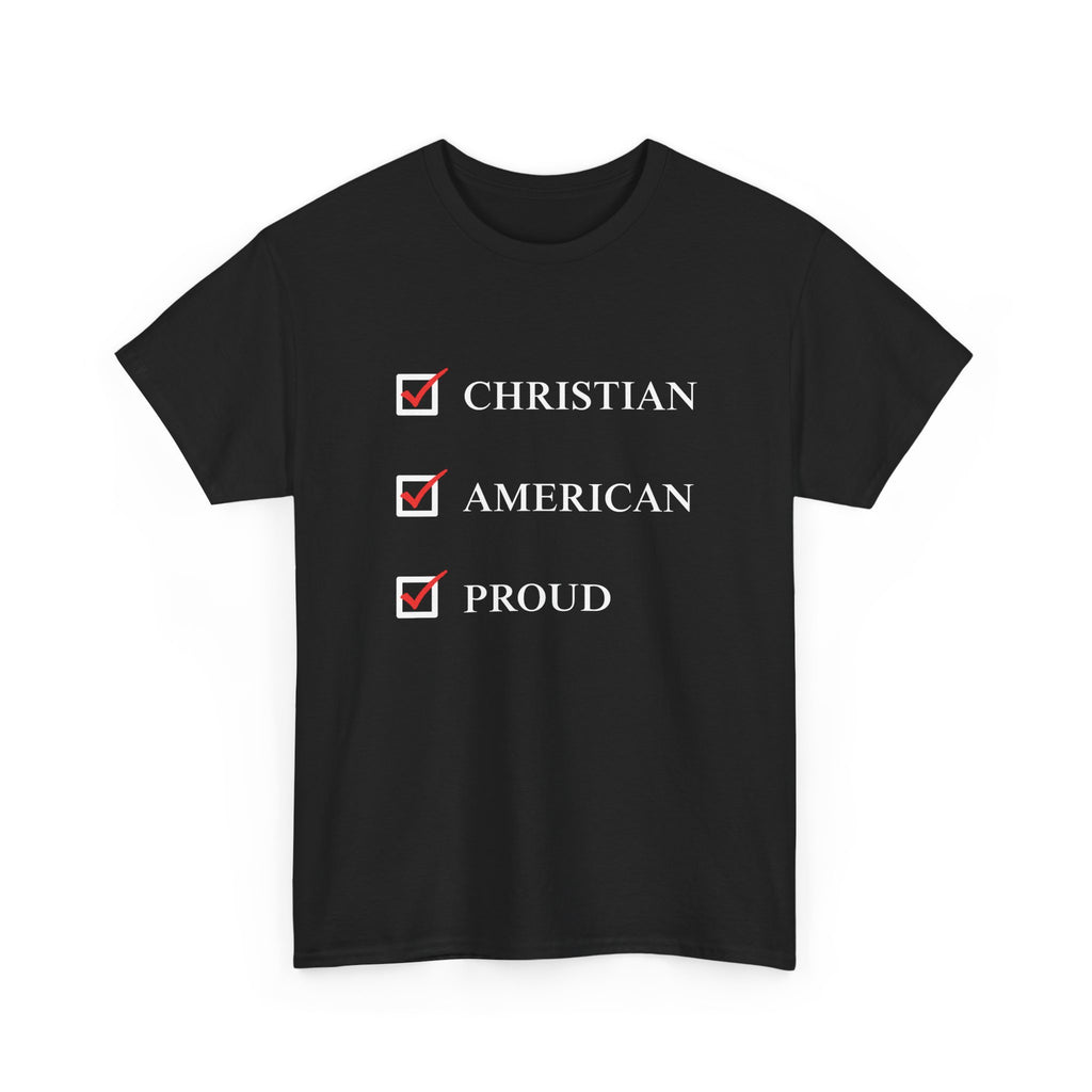Black Proud Christian American men’s t-shirt