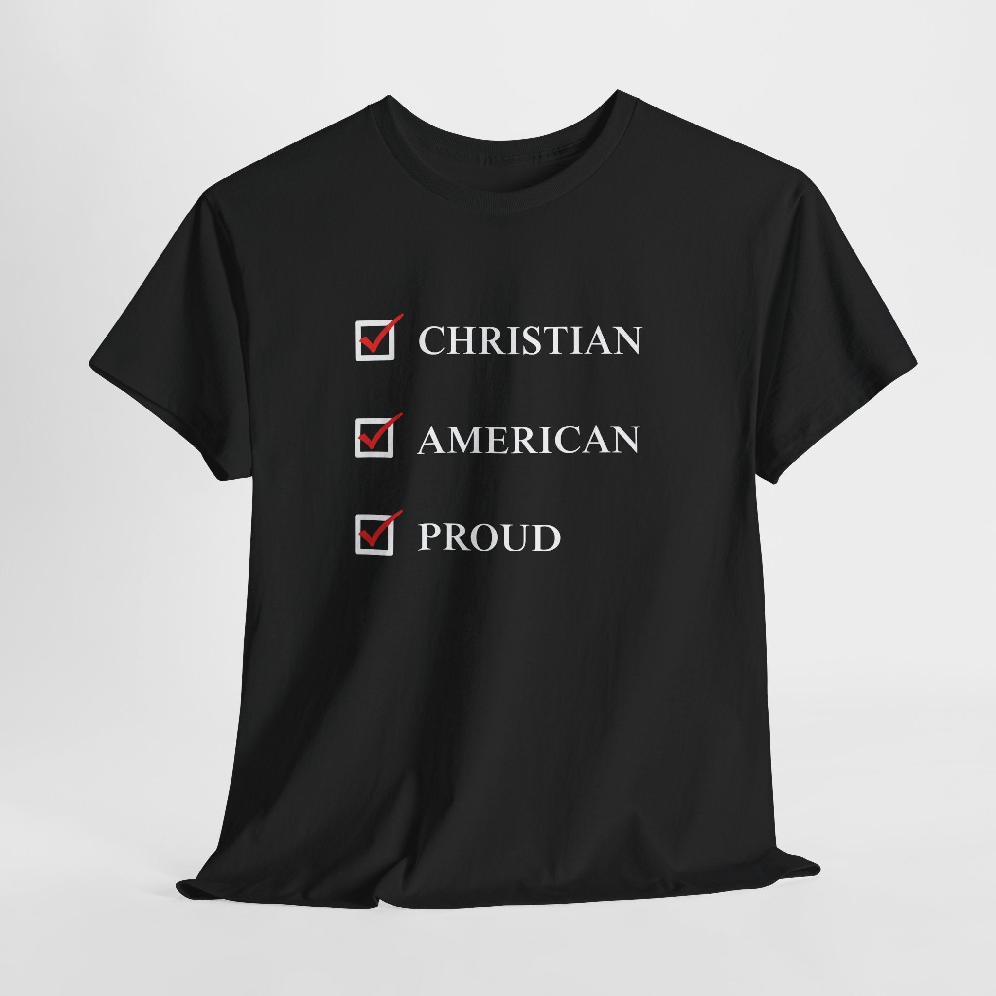 Black Proud Christian American men’s t-shirt